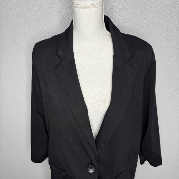 Pre-owned Women's Stoosh Extraordinary  Black Blazer Large one button closure - Picture 4 of 11